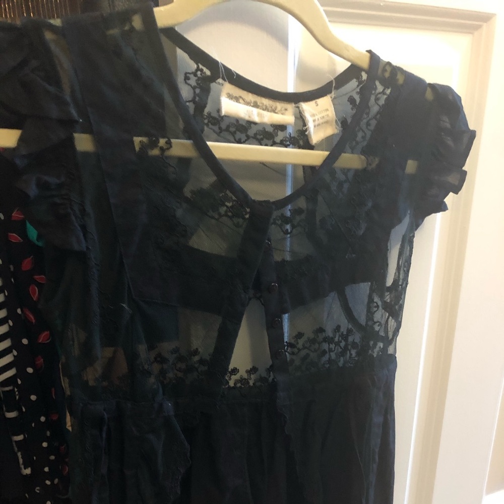 Lacy and see thru romantic top.
